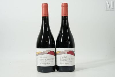 deux bouteilles de vin rouge posées l'une à côté de l'autre sur une surface blanche