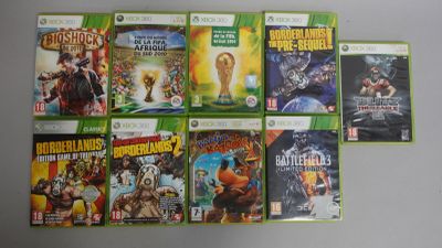 beaucoup de jeux vidéo sur la table ensemble