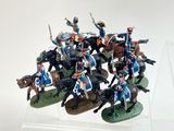 figurines of a group of toy soldiers on horses and horses