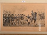 painting of a group of soldiers on horseback in a line