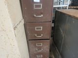 a lot of drawers that have chains on them