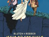 the cover of a comic book with an image of a woman in a white dress and a man in a