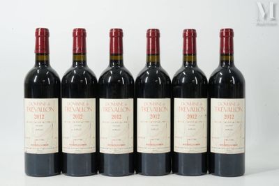 six bouteilles de vin rouge alignées sur une surface blanche