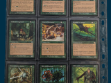 many cards that are in a plastic holder