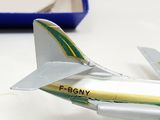 a toy airplane that is sitting on a table