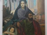 une image représentant un tableau où figurent une femme, un homme et un enfant