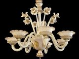 an image of a chandelier made of muranoni glass