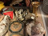 a table that has a lot of different items on it