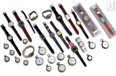 Cette photo présente de nombreux modèles de montres différents.