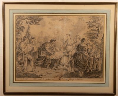 Ecole Française fin XVIII° d'après la gravure d'Etienne JEAU…