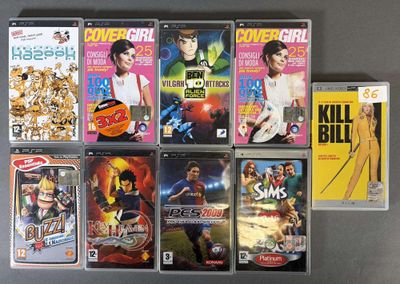 un grand nombre de jeux vidéo sur la table
