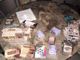 a table with a lot of cards on it