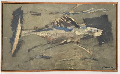 un tableau représentant un poisson, accroché au mur