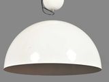 a close up of a white ceiling light on a gray background