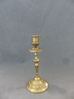 paire de chandeliers anciens en laiton