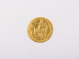 an image of a gold coin with a coat of arms on it
