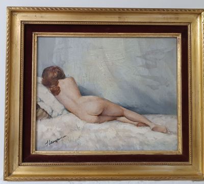 Jeune femme nue allongée de Jules Gustave Lempereur - Photo 1