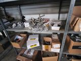 many boxes of assorted items on a shelf