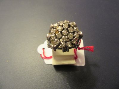 13.58 - Bague EN OR 18k Sertie DE Diamants - Tour DE Doigt 5…