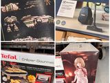 plusieurs photos d'articles divers dans un magasin, sur lesquels figure une étiquette de prix