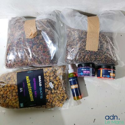 two bags of food that are sitting on a table