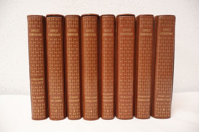 HEMINGWAY Ernest : Œuvres. Paris, Sauret, 1964 ,8 volumes in-4, p...