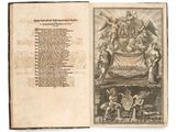 un livre ouvert sur lequel figure un dessin représentant des anges