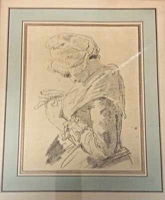 D'après Creuze Jeune fille Gravure 23x19 cm