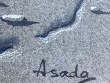 a picture of a drawing of a woman on a rock