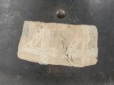 a piece of bread that is sitting on top of a table
