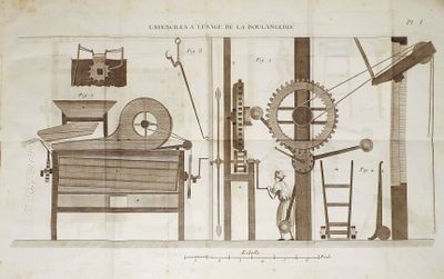a drawing of a machine that has gears on it