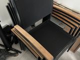a chair that has a tv on top of it