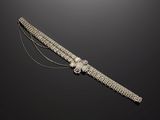 a diamond and pearl bracelet, by cartier