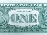 an image of a one dollar bill with the word one on it