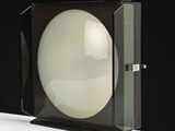 a black and white television sitting on a table