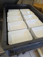 Lot de 138 cassolettes blanches rectangulaires 14X8,5XH3,5 c…