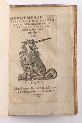 MIZAULD (Antoine). Ephéméride céleste pour l'an bisextil 155… - Photo 1