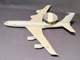 a model of a plane that is on a table