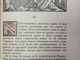an open book with a picture of a man sitting in a chair