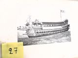 une photo d'une photo d'un bateau dans l'eau