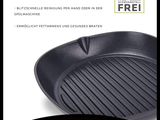 a close up of a grill pan on a white background