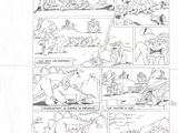 an image of a comic strip with a cartoon of a man riding a horse and a woman riding a horse
