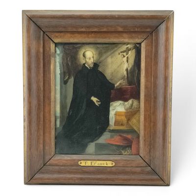 une image représentant un tableau d'un homme vêtu d'une robe noire