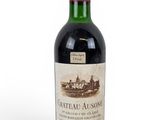 bottle of chateau aussone grand cru, bordeaux, france