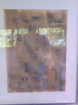 la photo d'une photo représentant un chien dans un cadre