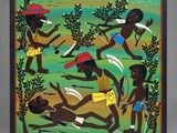 an image of a painting of a group of people in a field