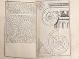 an open book with a drawing of a clock on it