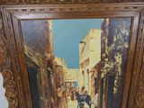 a picture of a painting of a man riding a horse
