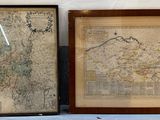 deux cartes du monde encadrées et une carte du monde