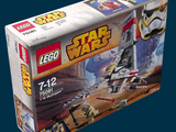 a box with a lego star wars set in it